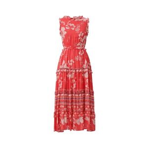 Emily Lovelock Rachel Dress Radiant Red Sleeveless Floral Maxi Dress size XS